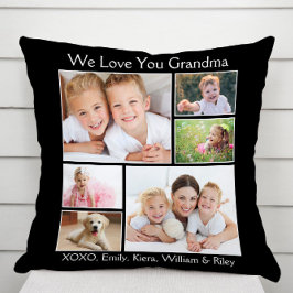 Grandma We Kärlek You Black Photo Kudde