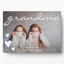 Grandma We Kärlek You Personlig Photo Plaque