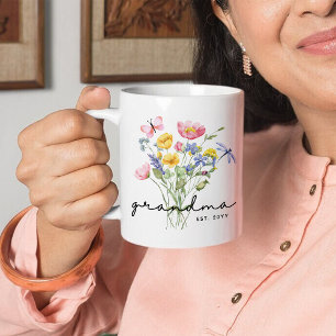 Grandma Wildbloms Elegant Minimalist Kaffemugg