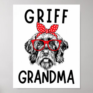 Grandma Wirehsted Pointing Griffon Nana Mor Poster