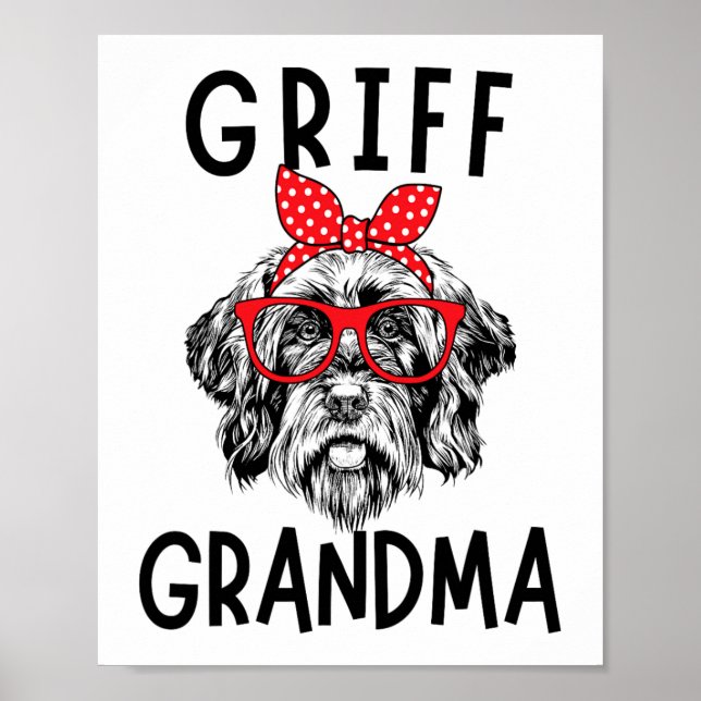Grandma Wirehsted Pointing Griffon Nana Mor Poster (Framsidan)