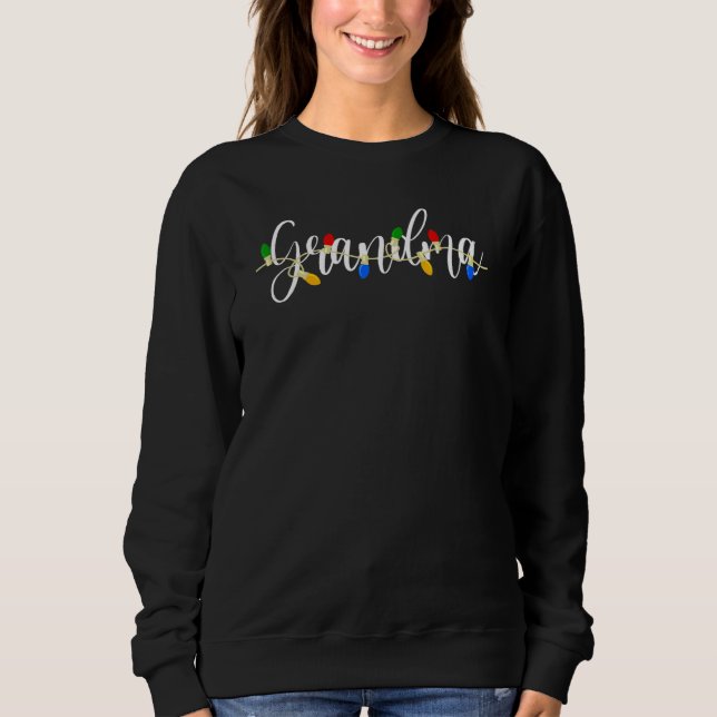 Grandma Xmas Light Family Matching Christmas Group T Shirt (Framsida)