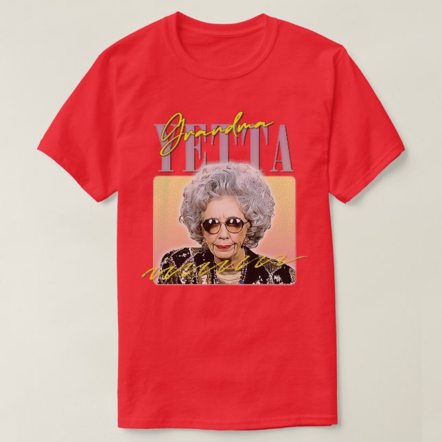 Grandma Yetta 90s Stil Aesthetic Fläkt Art Design T Shirt (Design framsida)