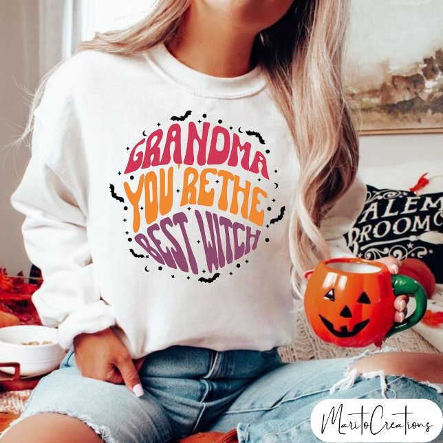 Grandma You're The Best Witch,Spooky Grandma Retro T Shirt (Skapare uppladdad)