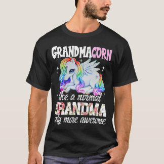 Grandmacorn Cute Unicorn Älskare Mor Day Grandma T Shirt