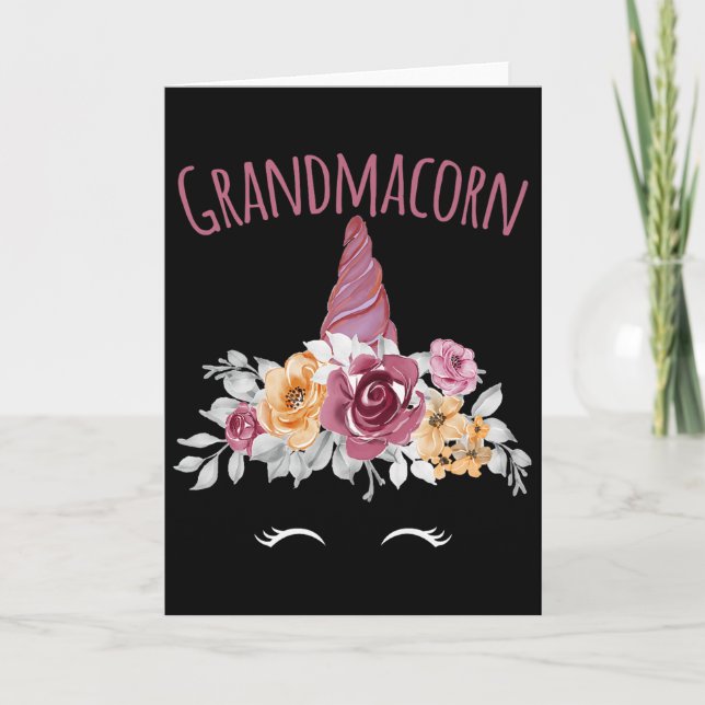 Grandmacorn Unicorn Grandma Premium  Kort (Framsida)