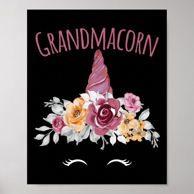 Grandmacorn Unicorn Grandma Premium  Poster (Framsidan)