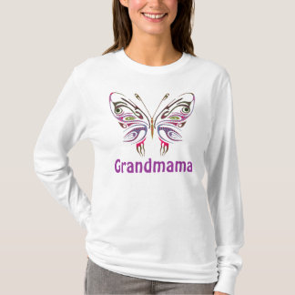 Grandmama personligfjäril tee shirt