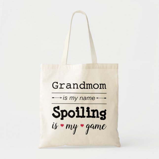 "Grandmamma is my namn" Budget Tote Bag Tygkasse (Framsidan)