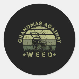 Grandmas against Ogräs Gräsmatta Mwing Runt Klistermärke