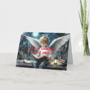 GRANDMAS ANGEL GRANDSON BIRTHDAY-KORT TACK KORT