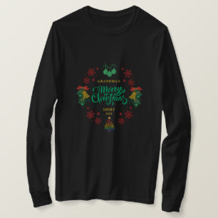 Grandmas anpassningsbara Vintage God jul T Shirt