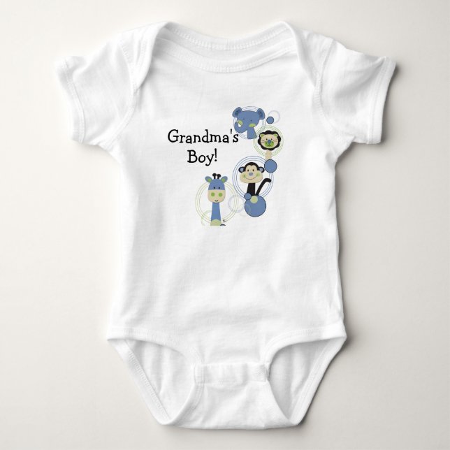 Grandmas Boy Baby Shirt T-shirt (Framsida)