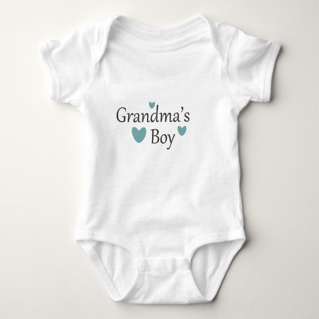 Grandmas Boy Baby T Shirt (Framsida)