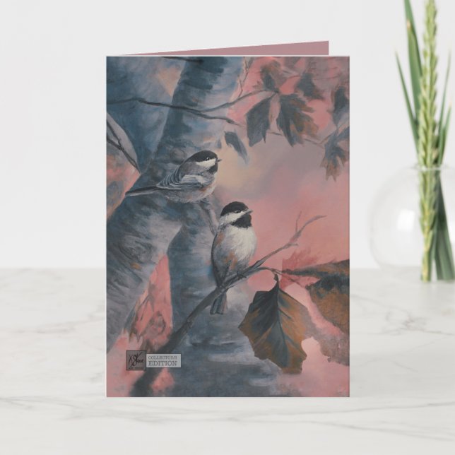 Grandmas Chickadees Tack Kort (Framsida)