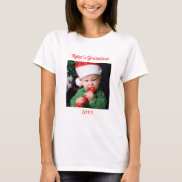 Grandmas Christmas Photo  T Shirt