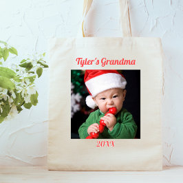 Grandmas Christmas Two Photo Tygkasse