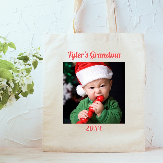 Grandmas Christmas Two Photo  Tygkasse (Skapare uppladdad)