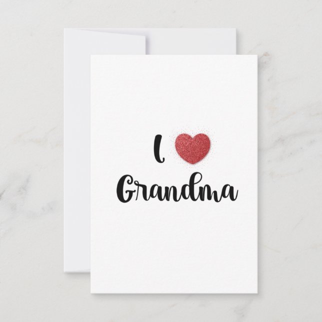 Grandma's Day I Love Grandma Heart Explosion Gift  Tack Kort (Framsida)