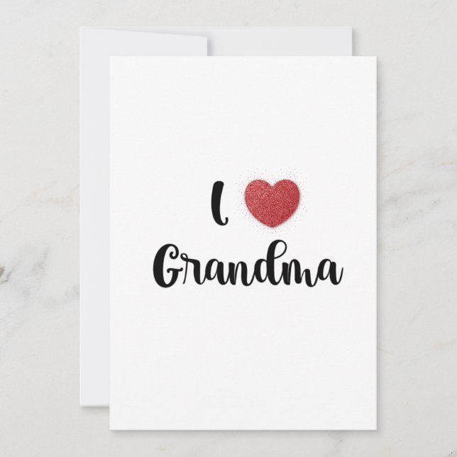 Grandma's Day I Love Grandma Heart Explosion Gift  Tack Kort (Framsida)