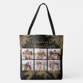 Grandma's Elegant Custom Christmas Photo Collage Tygkasse
