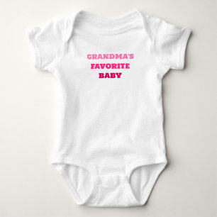 Grandma's Favorite Baby Romper, Cute Rosa Bodykost T Shirt