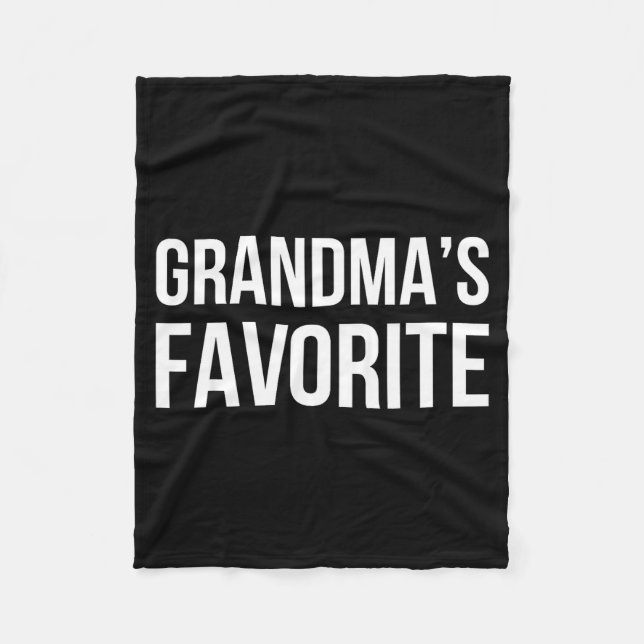 Grandma's Favorite Family Baby Granhild Quote  Fleecefilt (Framsidan)