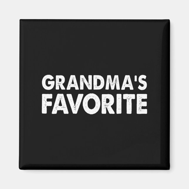 Grandma's Favorite Funny Grandparent Granhild Vint Magnet (Framsidan)