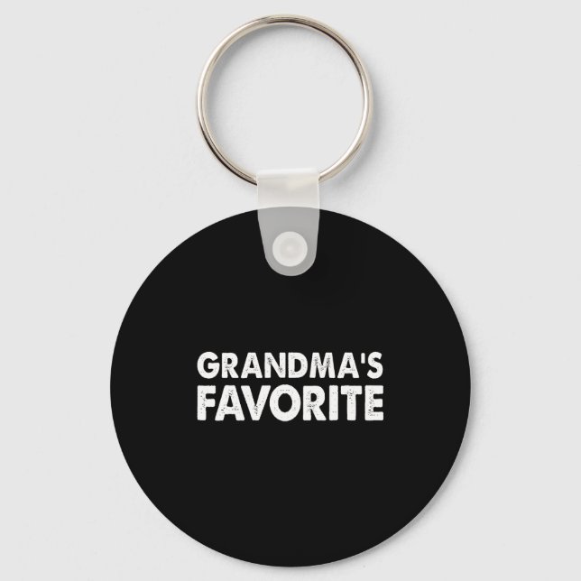 Grandma's Favorite Funny Grandparent Granhild Vint Nyckelring (Framsida)