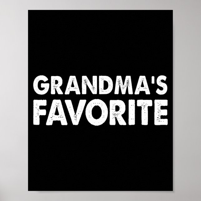 Grandma's Favorite Funny Grandparent Granhild Vint Poster (Framsidan)