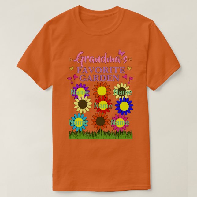 Grandmas Favorite Garden T Shirt (Design framsida)