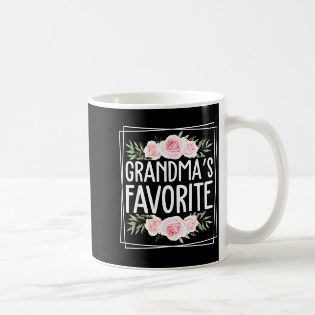 Grandma's Favorite Grandparent Granhild Humor Flor Kaffemugg (Höger)
