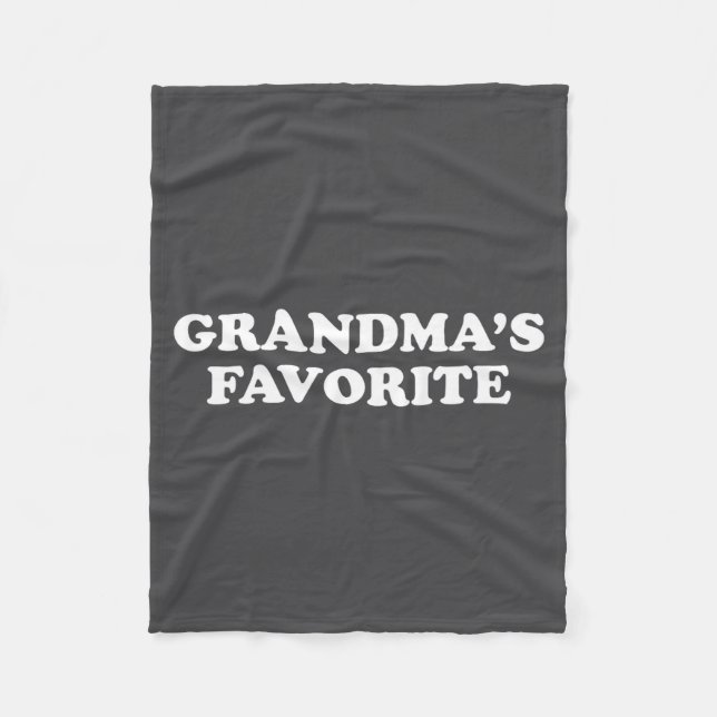Grandmas Favorite Granhild Funny Grandson Granddau Fleecefilt (Framsidan)