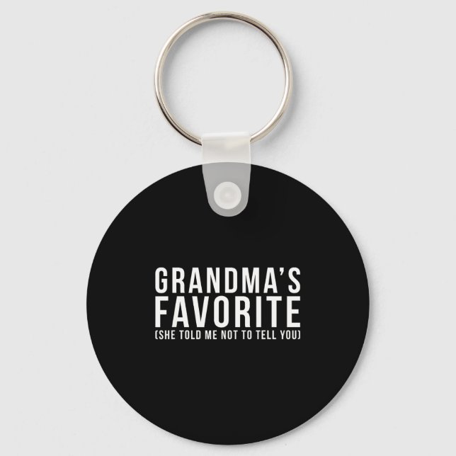 Grandma's Favorite T, Grandson Or Granddaughter  Nyckelring (Framsida)