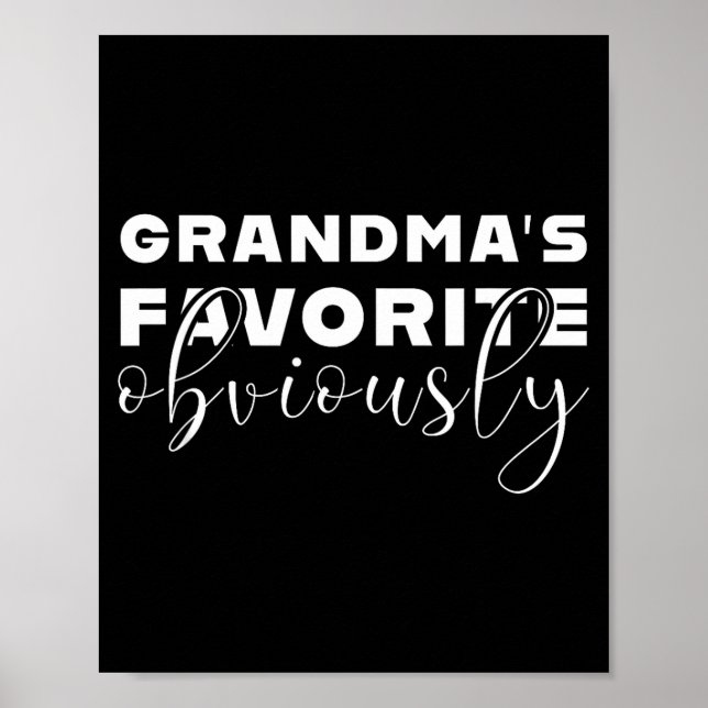 Grandma's Favorite T, Grandson Or Granddaughter  Poster (Framsidan)