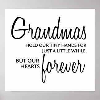 Grandmas Forever Black Poster