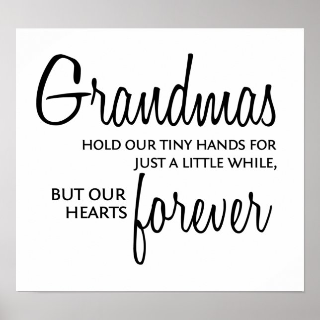 Grandmas Forever Black Poster (Framsidan)