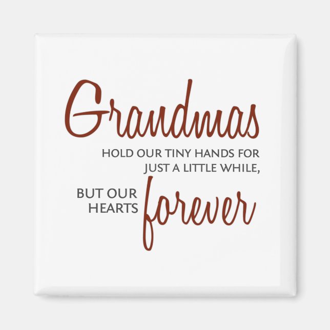 Grandmas Forever Red Magnet (Framsidan)