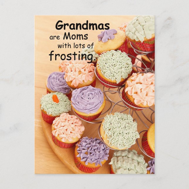 Grandmas Frosting Mors dag Muffins Vykort (Framsida)