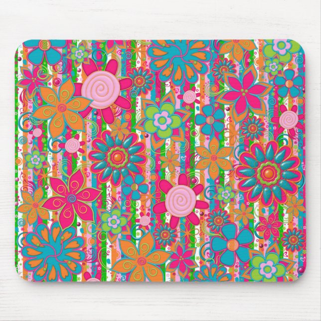 Grandmas Garden Flowers Mousepad Musmatta (Framsidan)