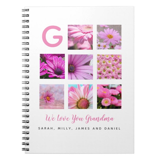 Grandmas Garden Journal - LÄGG TILL egna foton och Anteckningsbok (Framsidan)