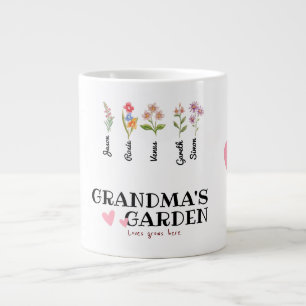Grandmas Garden Personlig Grandmor Gifts Co. Jumbo Mugg