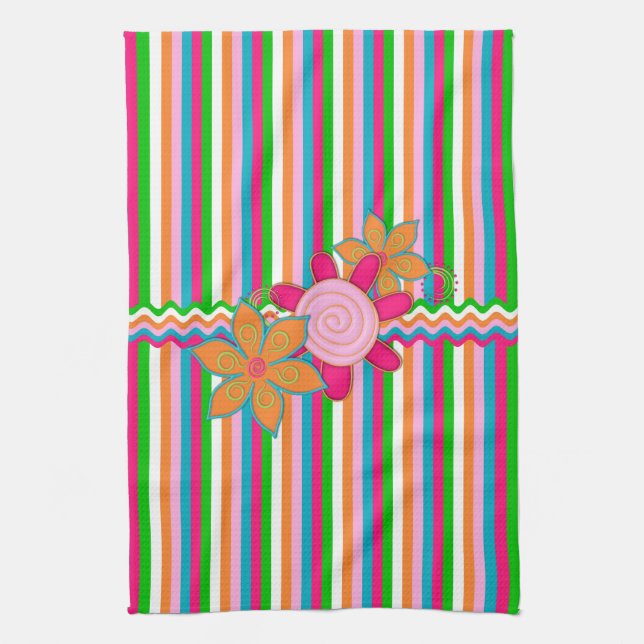 Grandmas Garden Rand Kitchen Towel Kökshandduk (Vertikal)