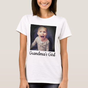 Grandmas Girl Anpassningsbar Barnbarn Photo T Shirt