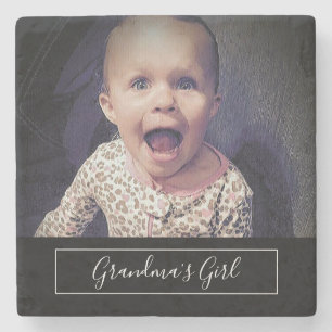 Grandmas Girl Anpassningsbar Photo Stenunderlägg