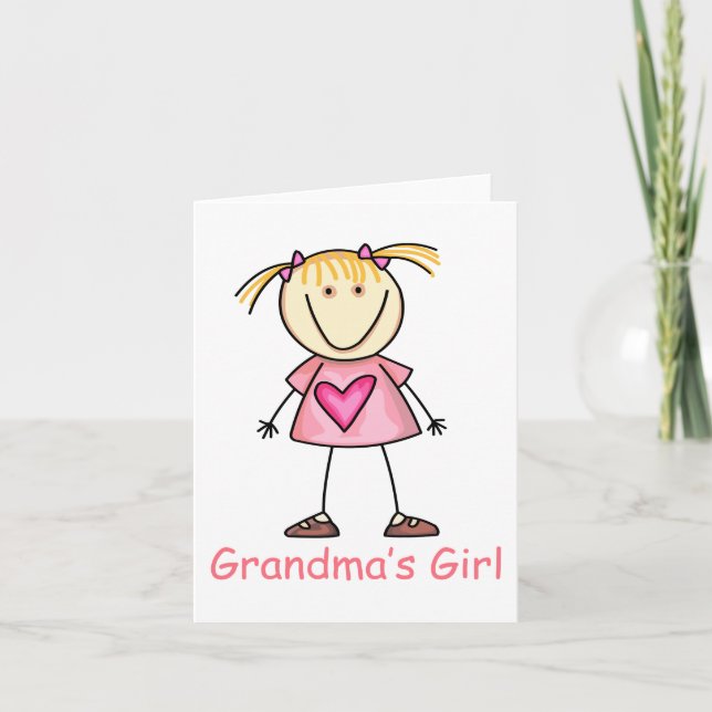 Grandmas Girl Tack Kort (Framsida)