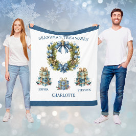 Grandma's Grandkids Names Blanket Fleecefilt