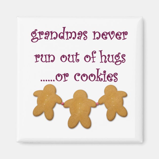 Grandmas har alltid Hugs Magnet (Framsidan)