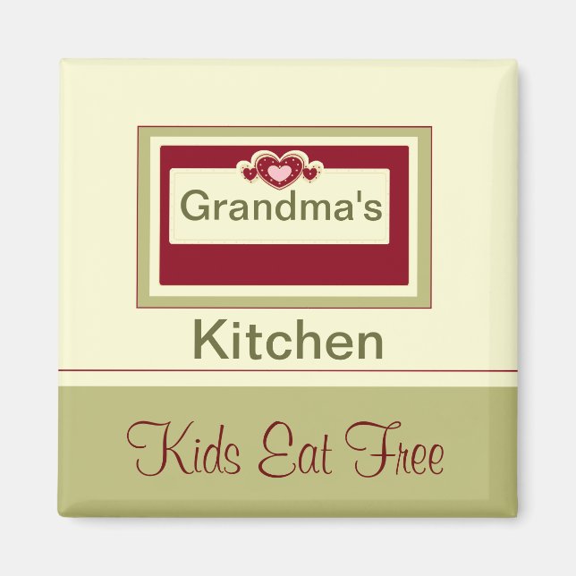 GRANDMA'S KITCHEN/KIDS EAT FREE MAGNET (Framsidan)