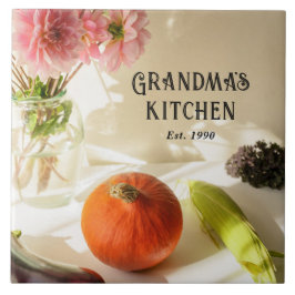 Grandma's Kitchen Personalized Ceramic Tile Gift Kakelplatta